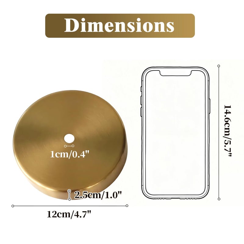 KCO Lighting 4.7 Inches Brass Ceiling Light Canopy Kit, Vintage Chandelier Plate Cover, Light Fixture Mounting Hardware for Hanging Lamp Fixture - Image 2